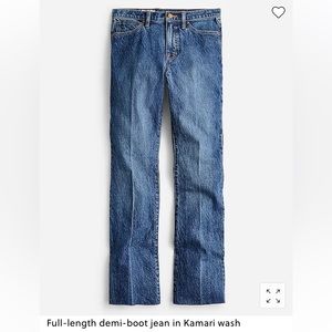 J.Crew NWT full-length Demi-boot Jean in Kamari wash size 27